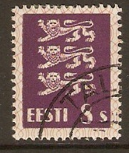 Estonia 1928 8s Purple - Arms series. SG77.
