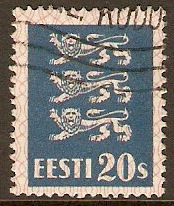Estonia 1928 20s blue. SG81.
