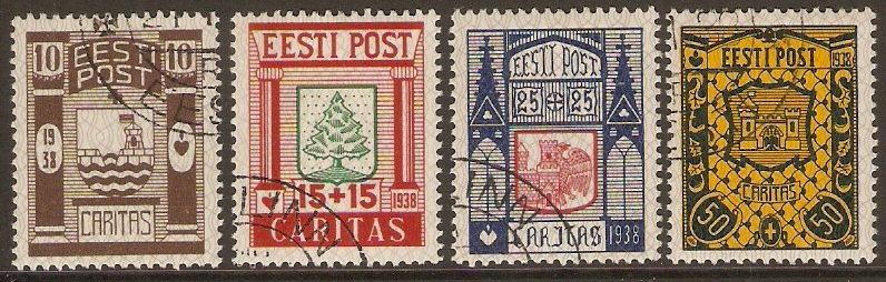 Estonia 1938 "CARITAS 1938" Set. SG134-SG137.