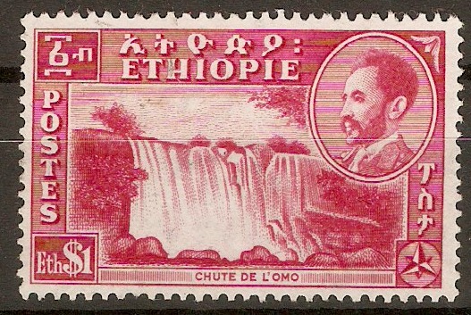 Ethiopia 1947 $1 Red. SG375.