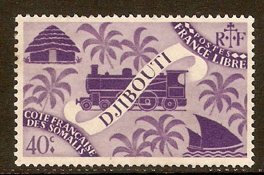 Djibouti 1943 40c Violet. SG365.