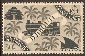 Djibouti 1943 30c Grey-black. SG364.