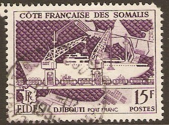 French Somali Coast 1956 15f Reddish violet. SG431.