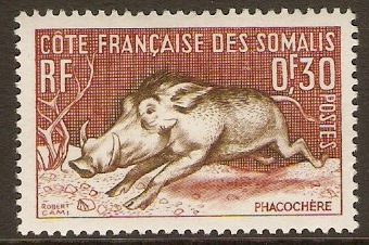 French Somali Coast 1958 30c Bistre-brown and red-brown. SG432.