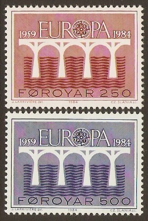 Faroe Islands 1984 Europa Set. SG94-SG95.
