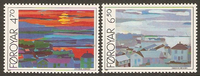 Faroe Islands 1987 Torshavn Views Set. SG155-SG156.