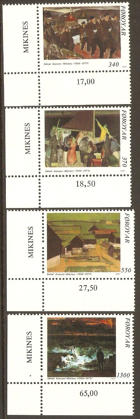 Faroe Islands 1991 Joensen-Mikines Paintings Set. SG216-SG219.