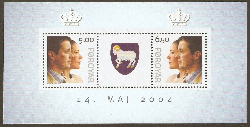 Faroe Islands 2004 Royal Wedding Sheet. SGMS465.
