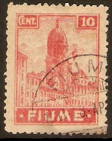 Fiume 1919 10c Rose-red. SG36.