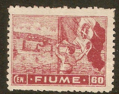 Fiume 1919 60c Carmine-lake. SG64.