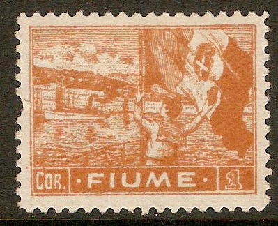 Fiume 1919 1cor Orange-brown. SG65.