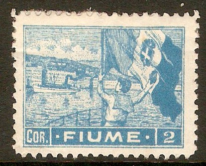 Fiume 1919 2cor Greenish blue. SG66.
