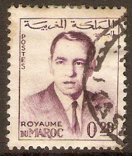Morocco 1962 20f Purple - King Hassan II series. SG116.