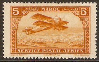 French Morocco 1922 5c Orange. SG112.