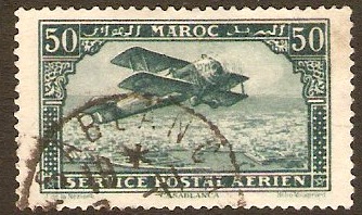 French Morocco 1922 50c Greenish blue. SG114.