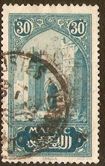 French Morocco 1923 30c Prussian Blue. SG133.