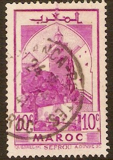 French Morocco 1939 10c Bright purple. SG218.
