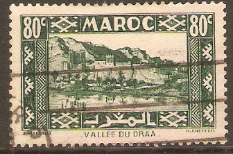 French Morocco 1939 80c Green. SG231.
