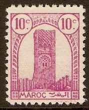 French Morocco 1943 10c Rose-lilac. SG264.
