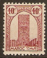 French Morocco 1943 40c Lake. SG266.