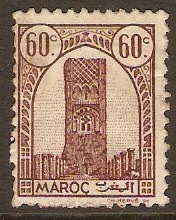 French Morocco 1943 60c Purple-brown. SG268.