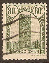 French Morocco 1943 80c Grey-green. SG270.
