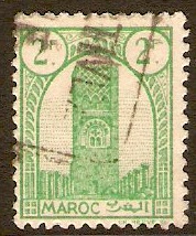 French Morocco 1943 2f Pale blue-green. SG274.