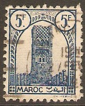 French Morocco 1943 5f Blue. SG279.