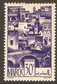 French Morocco 1947 30c Violet. SG320.