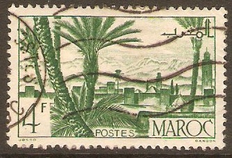 French Morocco 1947 4f Green. SG328.