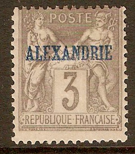 Alexandria 1899 3c Drab. SG3.