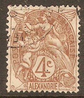 Alexandria 1902 4c Brown. SG22.
