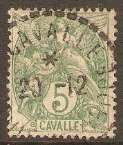 Kavalla 1902 5c Yellow-green. SG50. - Click Image to Close