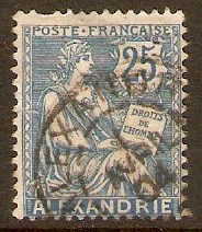 Alexandria 1902 25c Blue. SG29.
