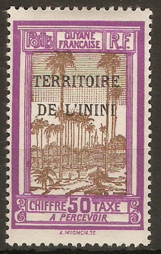 Inini 1932 50c Postage Due series. SGD45.