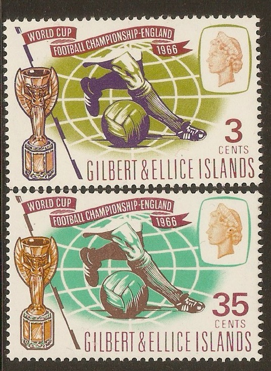 Gilbert and Ellice 1966 World Cup Football Set. SG125-SG126.