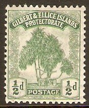 Gilbert and Ellice 1911 d Green. SG8.