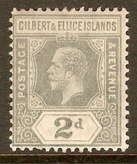 Gilbert and Ellice 1912 2d Greyish slate. SG14.
