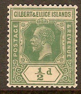 Gilbert and Ellice 1922 d Green. SG27.