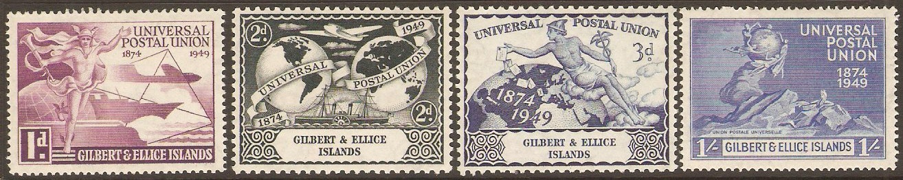 Gilbert and Ellice 1949 UPU Anniversary Set. SG59-SG62.