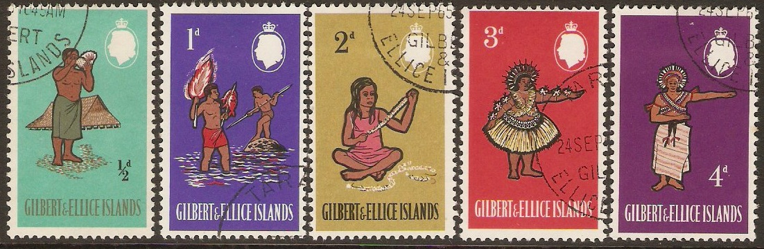 Gilbert and Ellice 1964 Islanders Low Value Sequence. SG89-SG93.