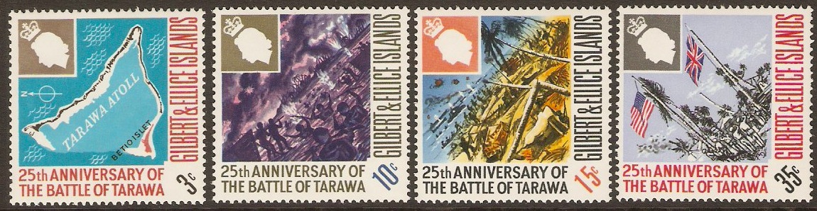 Gilbert and Ellice 1968 Battle of Tarawa Set. SG150-SG153.