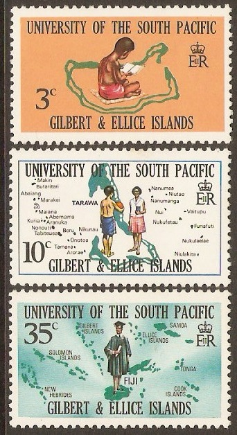Gilbert and Ellice 1969 University Inaugural Year Set. SG154-SG1