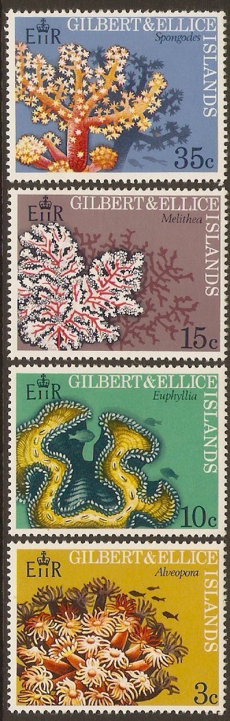Gilbert and Ellice 1972 Coral Set. SG199-SG202.