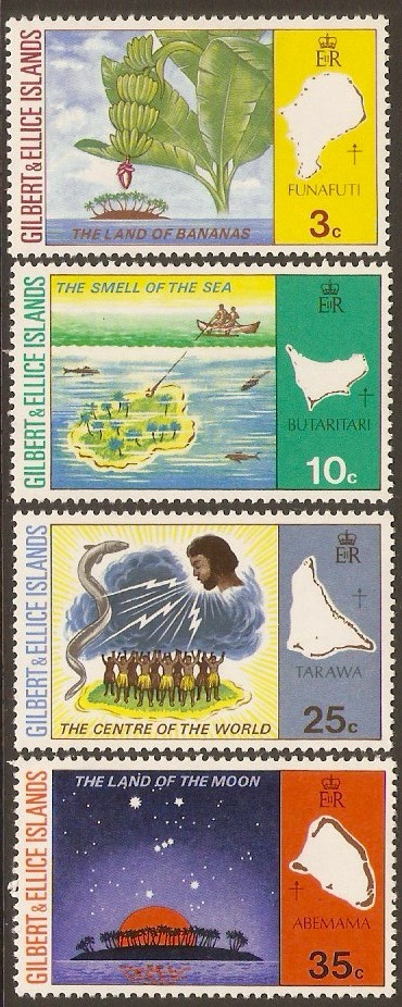 Gilbert and Ellice 1973 Island Names (1st. Series) Set. SG213-SG - Click Image to Close