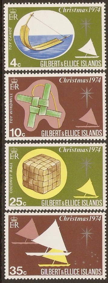 Gilbert and Ellice 1974 Christmas Stamps Set. SG236-SG239.