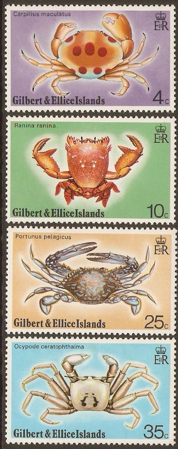 Gilbert and Ellice 1975 Crabs Stamps Set. SG243-SG246.