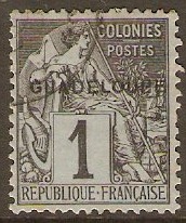 Guadeloupe 1891 1c Black on azure. SG21.