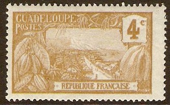 Guadeloupe 1905 4c Brown on pale grey. SG63.