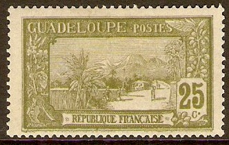 Guadeloupe 1922 25c Sage-green. SG87.